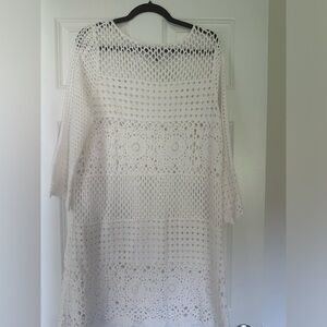 Lulus White Crochet Cover up Dress
